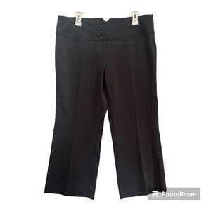 Star city Crop Pants. Size 13 black and blue pin stripe
